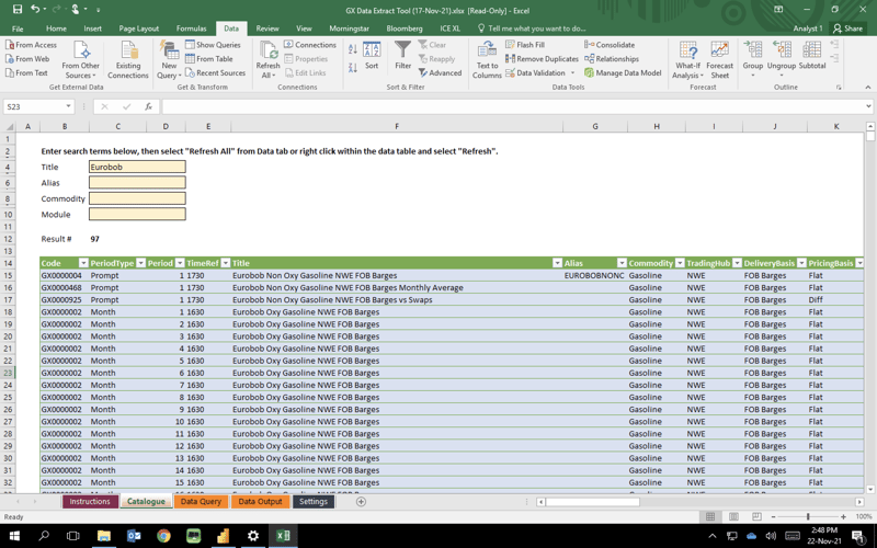 General Index Data Extraction Tool